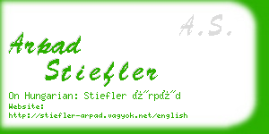 arpad stiefler business card